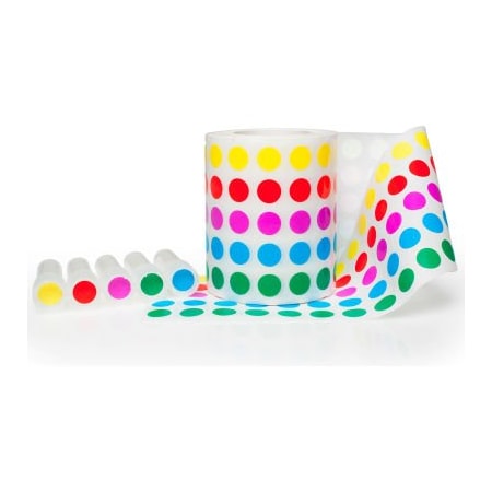 Bel-Art Bel-Art Cryogenic Storage Labels, Roll of 9.5mm Dots for 0.5-1.5ml Tubes, Assorted 5000 labels 134929502